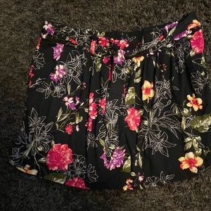 French laundry high waisted floral shorts